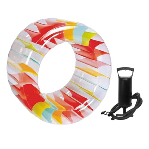 Fenteer Aufblasbares Wasserrad Schwimmbad Schwimmer Floß Fluss Wasser Spielzeugteich Innenpool im Freien Pool Spielzeug Kinder aufblasbare Walzen Schwimmer, L von Fenteer