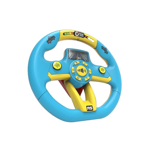Fenteer Auto-Lenkrad-Spielzeug, Baby-Musikspielzeug mit Liedern und Lichtern, Auto-Fahrspielzeug, Fahrsteuerung für Kinder, Jungen und Mädchen, Blau von Fenteer