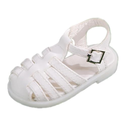Fenteer BJD Doll Beach Sandalen Freizeiten Outfits tun Spiele Foto -Requisite, Dress Flache Schuhe geschlossene Ze -Flachsandalen für 1/4 Doll Geschenk, Weiß von Fenteer