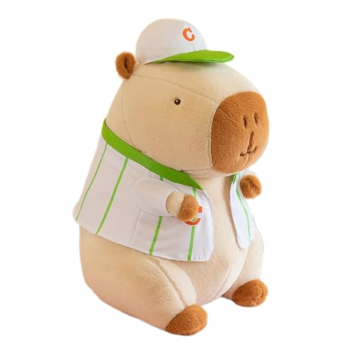 Fenteer Capybara Stofftier Capybara Plüschtier Weiches kreatives Nagetier Plüschtier Capybara Plüschtier Puppe als Geburtstagsgeschenk für Frauen, Grüne Kleidung, 22CM Fenteer Capybara Stofftier Capybara Plüschtier Weiches kreatives Nagetier Plüschtier Capybara Plüschtier Puppe als Geburtstagsgeschenk für Frauen, Grüne Kleidung, 22CM von Fenteer