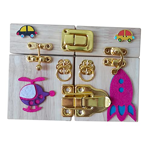 Fenteer Child Busy Board DIY Parts Locks and Doors Activity Board Indoor Play Game Feinmotorik Sensory Board für Kleinkinder Vorschule, Stil b von Fenteer