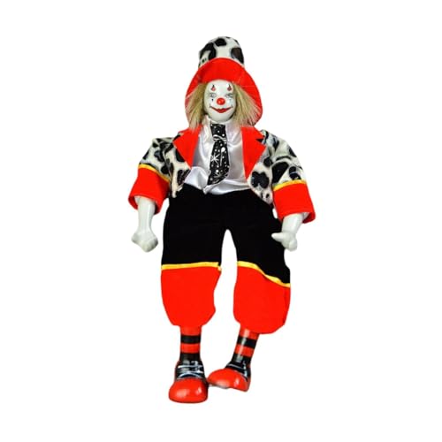 Fenteer Clown-Figur, Actionfigur, Partygeschenk, 41 cm, Porzellan-Clown-Puppe, Dekoration für Festival, Wohnzimmer, Bücherregal, Schaufenster von Fenteer