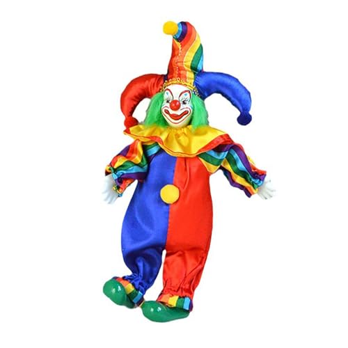 Fenteer Clown-Puppe, Puppe, Schreibtisch-Dekoration, lächelnd, Tischdekoration, Kinderspielzeug für Weihnachten, Geburtstagsgeschenke, von Fenteer