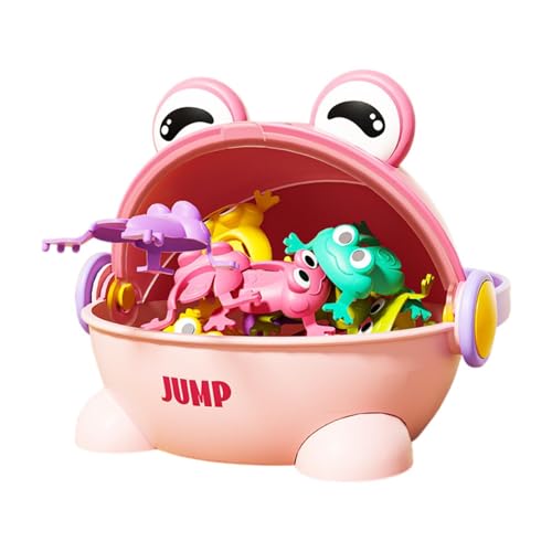 Fenteer Coole springende Frösche mit Eimer, springende Pessach-Frösche, fröhliches, lustiges hüpfendes Froschspielzeug für Kinder, Rosa Fenteer Coole springende Frösche mit Eimer, springende Pessach-Frösche, fröhliches, lustiges hüpfendes Froschspielzeug für Kinder, Rosa von Fenteer