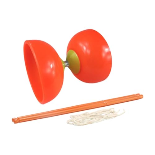 Fenteer Diabolo, Chinesisches JoJo-Set, Diabolo-Ballspielzeug, chinesisches Diabolo-Spielzeugset, Dreifachlager-Diabolo für Anfänger und Erwachsene, für den, Rot Fenteer Diabolo, Chinesisches JoJo-Set, Diabolo-Ballspielzeug, chinesisches Diabolo-Spielzeugset, Dreifachlager-Diabolo für Anfänger und Erwachsene, für den, Rot von Fenteer
