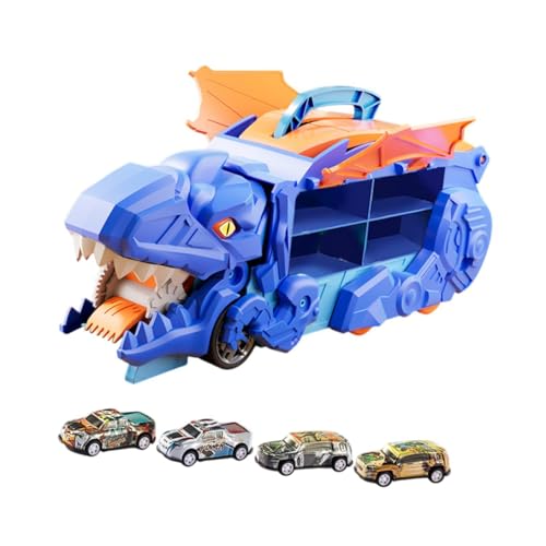 Fenteer Dinosaurier-Verschluckungslastwagen für Kinder, Transportlastwagen, kreativ, mit Gleitschiene, Geschenkspielzeug für Babys, mit 4 Autos Fenteer Dinosaurier-Verschluckungslastwagen für Kinder, Transportlastwagen, kreativ, mit Gleitschiene, Geschenkspielzeug für Babys, mit 4 Autos von Fenteer