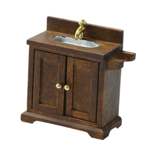 Fenteer Dollhouse Badezimmer Möbel tun Spielen Spielzeug Klassiker Geburtstagsgeschenke Szene Dekor Miniaturmöbelmodell für 1/16 Skala, Dunkelbraun Fenteer Dollhouse Badezimmer Möbel tun Spielen Spielzeug Klassiker Geburtstagsgeschenke Szene Dekor Miniaturmöbelmodell für 1/16 Skala, Dunkelbraun von Fenteer