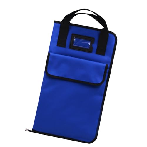 Fenteer Drum Drumstick Handtaschenhalter Heavy Duty Teenager halten 12 Paar Profi mit großen Taschen Aufbewahrungstasche Hammer Hülle, Blau von Fenteer