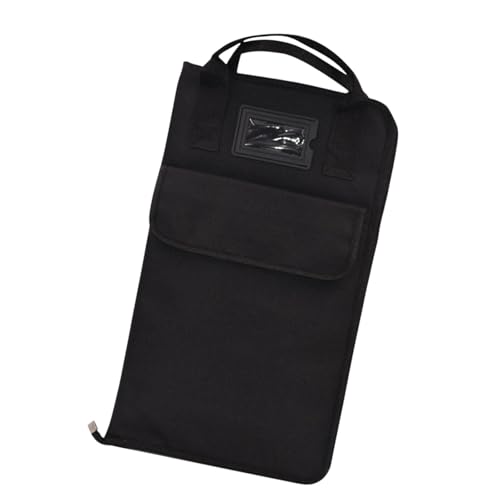 Fenteer Drum Drumstick Handtaschenhalter Heavy Duty Teenager halten 12 Paar Profi mit großen Taschen Aufbewahrungstasche Hammer Hülle, Schwarz von Fenteer