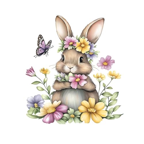 Fenteer Easter Kaninchenwand Aufkleber Aufkleber 10.2x11.4 Zoll rustikaler Schale und Stick Kühlschrank für das Wohnzimmer Leichtgewicht von Fenteer
