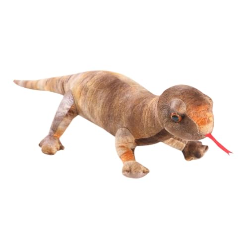 Fenteer Echsenplüschspielzeug Ausgestopft Tier Echsen Cartoon Home Decor Kugly Großes Plüsch Bärtiger Drachen Tierspielzeug für Party Gefälligkeiten Geschenk, Braun von Fenteer