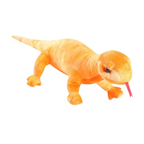 Fenteer Echsenplüschspielzeug Ausgestopft Tier Echsen Cartoon Home Decor Kugly Großes Plüsch Bärtiger Drachen Tierspielzeug für Party Gefälligkeiten Geschenk, Orange von Fenteer