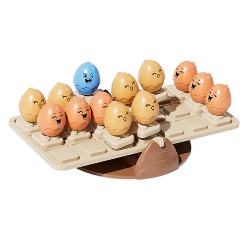 Fenteer -Ei-Balance-Mathe-Spielzeug, Balance-Mathe-Spiel, und Zahlenspielzeug, Lernspielzeug, Ei-Wippe für Jungen und Mädchen von Fenteer