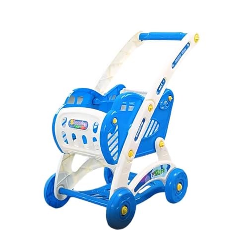 Fenteer Einkaufswagen Spielzeug für Kinder Realistisches Küchenzubehör lustige Simulation Mini Supermarkt Einkaufswagen für 3 4 5 6, Blau Fenteer Einkaufswagen Spielzeug für Kinder Realistisches Küchenzubehör lustige Simulation Mini Supermarkt Einkaufswagen für 3 4 5 6, Blau von Fenteer