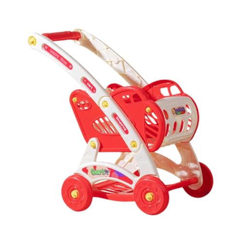 Fenteer Einkaufswagen Spielzeug für Kinder Realistisches Küchenzubehör lustige Simulation Mini Supermarkt Einkaufswagen für 3 4 5 6, Rot Fenteer Einkaufswagen Spielzeug für Kinder Realistisches Küchenzubehör lustige Simulation Mini Supermarkt Einkaufswagen für 3 4 5 6, Rot von Fenteer