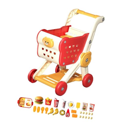 Fenteer Einkaufswagen Spielzeugset für Kinder, Interaktiver Einkaufswagen Trolley für Kinder, Realistische Rollenspiele, Schreibtisch Aufbewahrungsspielzeug, Rot Fenteer Einkaufswagen Spielzeugset für Kinder, Interaktiver Einkaufswagen Trolley für Kinder, Realistische Rollenspiele, Schreibtisch Aufbewahrungsspielzeug, Rot von Fenteer