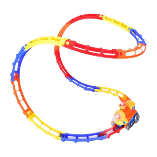 Fenteer Elektrisches Eisenbahngleis-Spielset, Lernspielzeug, Kindereisenbahnspielzeug, Kreativität, Rennstrecken-Set, Eisenbahnset-Spielzeug für Jungen, Beleuchtungswand Fenteer Elektrisches Eisenbahngleis-Spielset, Lernspielzeug, Kindereisenbahnspielzeug, Kreativität, Rennstrecken-Set, Eisenbahnset-Spielzeug für Jungen, Beleuchtungswand von Fenteer