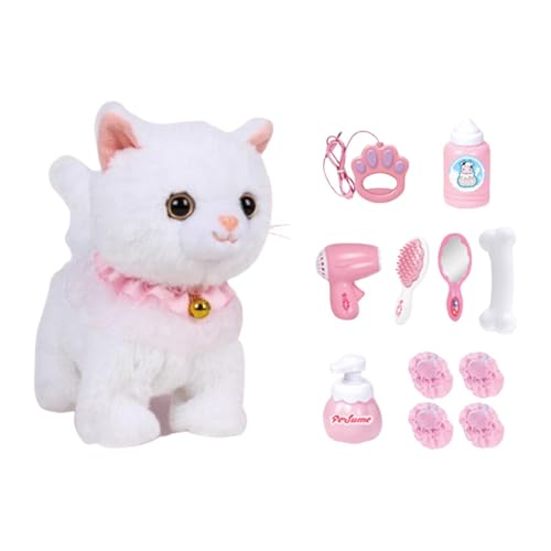 Fenteer Elektrisches Haustierspielzeug, wandelndes, Geburtstagsgeschenk für Kinder, Haustierspielzeug, Katze, Kuscheltier für Kleinkinder im, Weiße Katze Fenteer Elektrisches Haustierspielzeug, wandelndes, Geburtstagsgeschenk für Kinder, Haustierspielzeug, Katze, Kuscheltier für Kleinkinder im, Weiße Katze von Fenteer