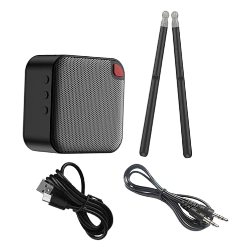 Fenteer Elektrisches Schlagzeug mit Lautsprecher, Schlagzeuger, tragbar, kompakt, elektronische Drumsticks, Air Drumsticks für Bühne, Straße, Band, Bar, von Fenteer