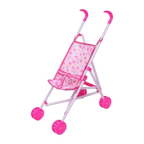 Fenteer Faltbare Babypuppenstuhlwagen Miniaturen Push Toy Dollhouse Dekoration frühentwicklung Push Pram Simulation Pushtchair -Spielzeug, Style A von Fenteer