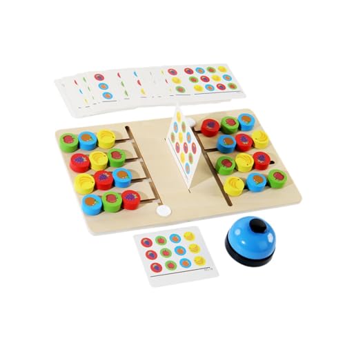 Fenteer Farbanpassung Puzzle Brain Teasers Puzzle Logisches Spiel Holzfarbe Schieber Rätsel Spiel Frucht Sortierrätsel für Aktivitätszug von Fenteer