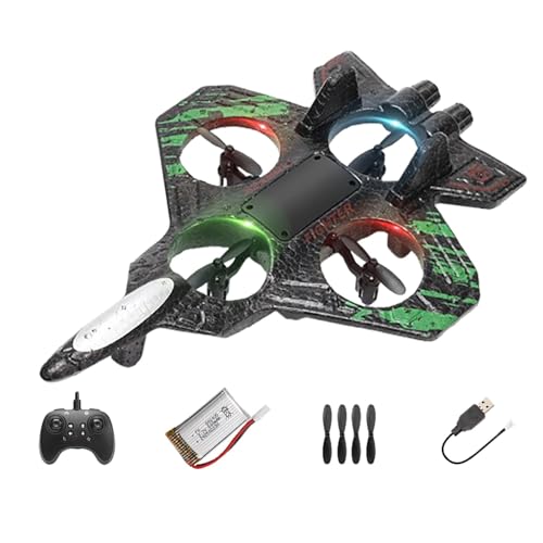 Fenteer Ferngesteuertes Flugzeug-Kampfflugzeugmodell mit bunten Lichtern, 4 Kanäle, leicht, per USB wiederaufladbar, Hobby-Segelflugzeug, Eva-Flugzeug, GrÜn Fenteer Ferngesteuertes Flugzeug-Kampfflugzeugmodell mit bunten Lichtern, 4 Kanäle, leicht, per USB wiederaufladbar, Hobby-Segelflugzeug, Eva-Flugzeug, GrÜn von Fenteer