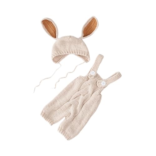 Fenteer Fotografie -Outfit Strickkostüm Set Neugeborene Foto Requisiten atmungsaktiv gestrickte Hasenanzug Huthosen für Kleinkinder Säuglingsgeburtstag Fenteer Fotografie -Outfit Strickkostüm Set Neugeborene Foto Requisiten atmungsaktiv gestrickte Hasenanzug Huthosen für Kleinkinder Säuglingsgeburtstag von Fenteer