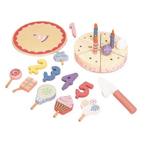 Fenteer Geburtstagsfeier -Kuchen Spielset, Nachmittagstee -Party -Set, frühe Bildungsgeburtstagsgeschenke, Täuschen Sie das Spiel, um Essen für Kinder zu Fenteer Geburtstagsfeier -Kuchen Spielset, Nachmittagstee -Party -Set, frühe Bildungsgeburtstagsgeschenke, Täuschen Sie das Spiel, um Essen für Kinder zu von Fenteer