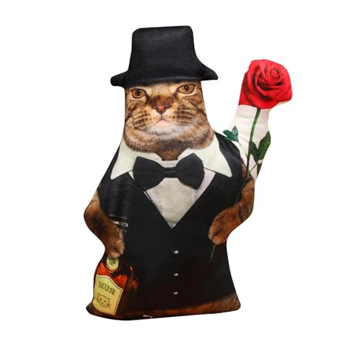 Fenteer Gefüllte Spielzeug 3D -Simulation Katzenplüschspielzeug niedlich bequem umarme Puppe Kissen Kätzchen Puppe für Freunde Fans, Style A von Fenteer