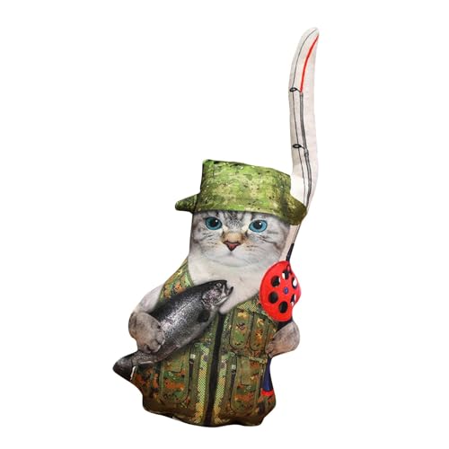 Fenteer Gefüllte Spielzeug 3D -Simulation Katzenplüschspielzeug niedlich bequem umarme Puppe Kissen Kätzchen Puppe für Freunde Fans, Style C von Fenteer