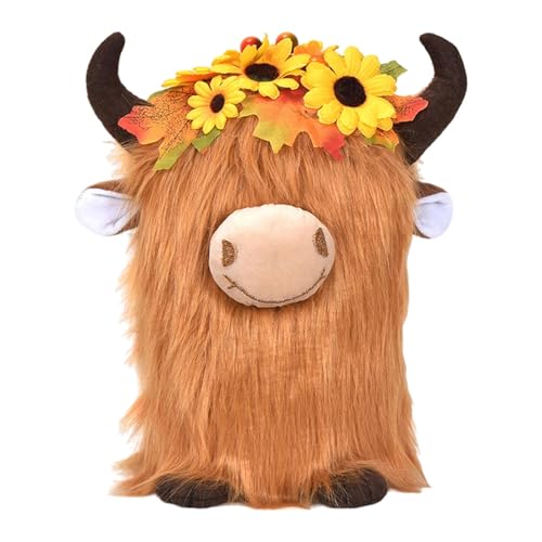 Fenteer Gefüllte Tier Cow Thanksgiving Day Dekoration Plüsch Figur Spielzeug Geschenk Home Indoor Puppe Plüsch für Regal, Orange Fenteer Gefüllte Tier Cow Thanksgiving Day Dekoration Plüsch Figur Spielzeug Geschenk Home Indoor Puppe Plüsch für Regal, Orange von Fenteer