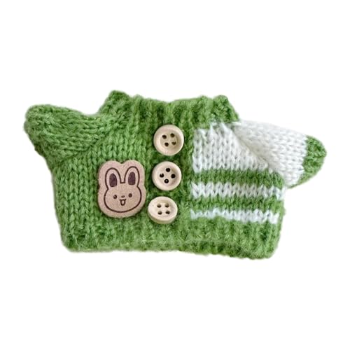 Fenteer Gefüllter Puppenpullover, Plüschpuppenpullover, DIY für Kinder, Machen Sie Ihre eigene Puppe, Plüschpuppenkleidung für 6,69-Zoll-Puppe, GrÜn von Fenteer