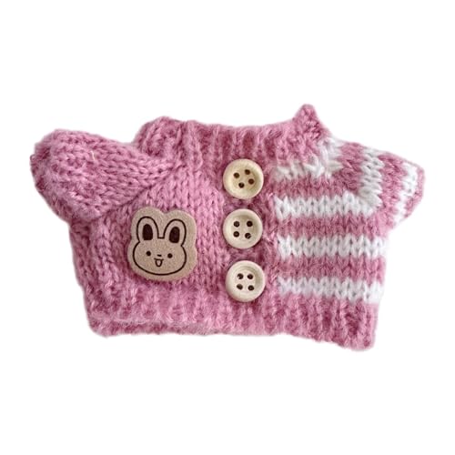 Fenteer Gefüllter Puppenpullover, Plüschpuppenpullover, DIY für Kinder, Machen Sie Ihre eigene Puppe, Plüschpuppenkleidung für 6,69-Zoll-Puppe, Rosa von Fenteer
