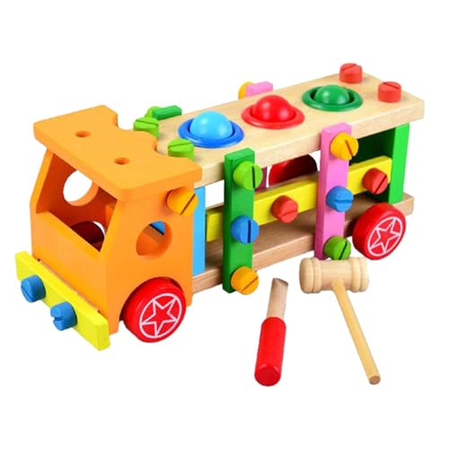 Fenteer Hämmerspielzeug aus Holz für Kinder, buntes Puzzle-Spielzeug, Rollenspiel-Schraubendreher-Werkzeug-Sets für Kinder, Babys im Alter von 3 bis 4 Jahren von Fenteer