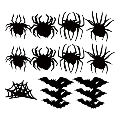 Fenteer Halloween 3D Fledermaus Wandaufkleber, Leuchtende Fensteraufkleber Fledermaus Wanddekor, für den Innenbereich, Urlaub, Bauernhaus, 30 Stück von Fenteer