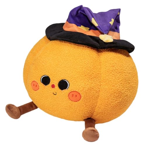 Fenteer Halloween Kissen Plüsch Spielzeug Kissen Puppe Requisiten Wohnkultur Couch Sofa Stofftier Halloween Dekoration Geschenk, Kürbis 38cmx38cm von Fenteer