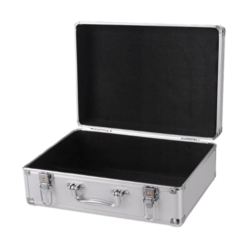 Fenteer Hartschalen-Tragekoffer, Werkzeugkasten, Koffer, Aluminiumlegierung, tragbarer Aluminium-Aufbewahrungskoffer, Instrumenten-Dokumenten-Organizer-Box, Style B Fenteer Hartschalen-Tragekoffer, Werkzeugkasten, Koffer, Aluminiumlegierung, tragbarer Aluminium-Aufbewahrungskoffer, Instrumenten-Dokumenten-Organizer-Box, Style B von Fenteer
