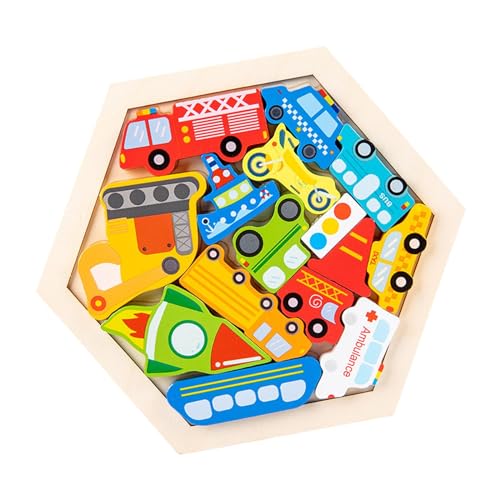 Fenteer Hölzerne Kleinkindpuzzles, Montessori-Puzzle, Puzzles aus Holz als Geschenk für pädagogische Aktivitäten im Vorschulalter von Fenteer