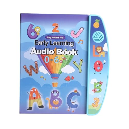Fenteer Hörbuch zum Englischlernen, Frühlernen, Hörbuch, sprechende Aktivität, Vorschule für im Alter von 3 4 5 6 Jahren, pädagogisches Spielzeug, Blau von Fenteer