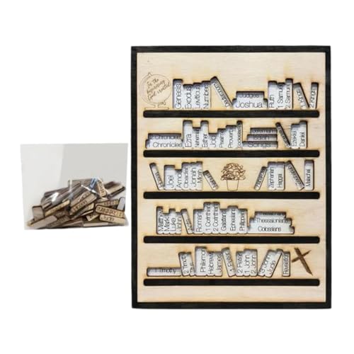 Fenteer Holzbibel Reading Dekor einzigartige Geschenke Szene Requisiten Bücherregal -Orament -Bibelstudienversorgung Rätsel für Freunde Erwachsene von Fenteer
