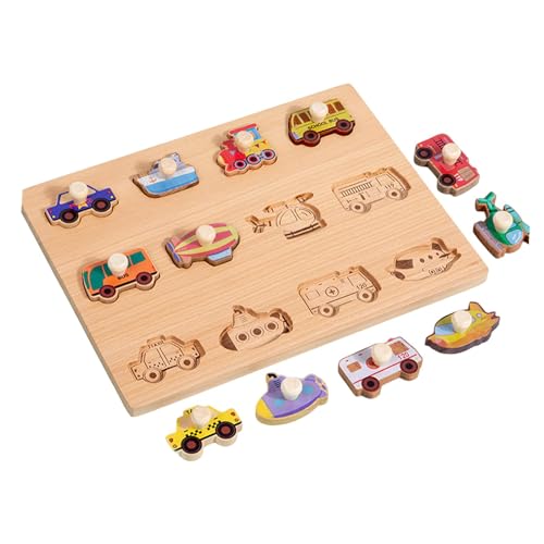 Fenteer Holzformen-Puzzle, Montessori-Spielzeug, langlebiges Formsortierbrett, Hand-Augen-Koordination für Kleinkinder, Partygeschenke von Fenteer