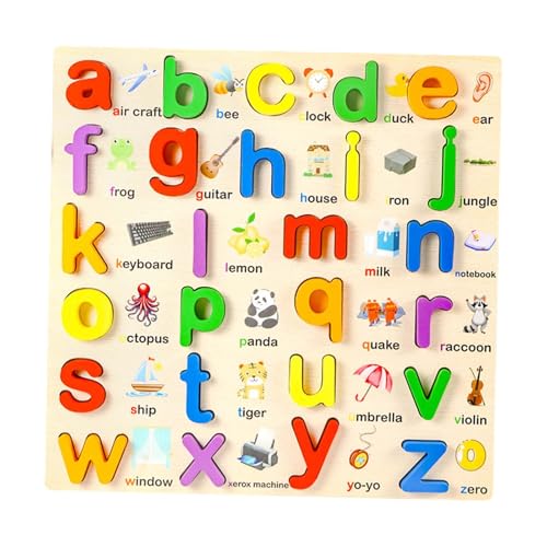 Fenteer Holzpuzzle, Bausteine, interaktive Blöcke, Spielzeug, Lernspielzeug für Kinder, Kindergarten, Geburtstagsgeschenk, Kleinbuchstaben Fenteer Holzpuzzle, Bausteine, interaktive Blöcke, Spielzeug, Lernspielzeug für Kinder, Kindergarten, Geburtstagsgeschenk, Kleinbuchstaben von Fenteer