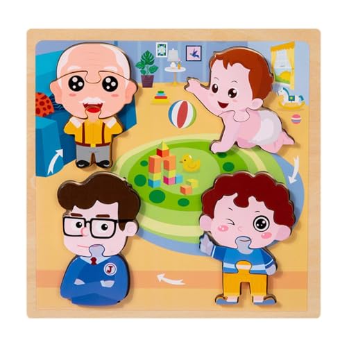 Fenteer Holzpuzzle, Puzzle, Denksportaufgabe, Vorschulisches Lernen für Jungen und Mädchen, Geschenke für, interaktives Früherziehungsspielzeug, MÄnner von Fenteer