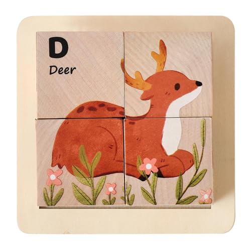 Fenteer Holzpuzzles 3D-Puzzles mit Steckpuzzles Vorschulisches Lernspielzeug Holzblockspiele für Kinder Tiererkennung für Kinder, Waldtier Fenteer Holzpuzzles 3D-Puzzles mit Steckpuzzles Vorschulisches Lernspielzeug Holzblockspiele für Kinder Tiererkennung für Kinder, Waldtier von Fenteer