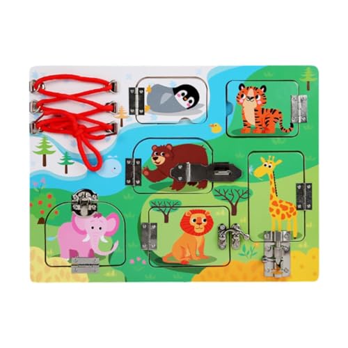 Fenteer Holzriegel, beschäftigtes Brett, pädagogische Lernaktivität, Spielzeug, sensorisches Holzspielzeug für Kinder, Jungen und Mädchen, Tier Fenteer Holzriegel, beschäftigtes Brett, pädagogische Lernaktivität, Spielzeug, sensorisches Holzspielzeug für Kinder, Jungen und Mädchen, Tier von Fenteer