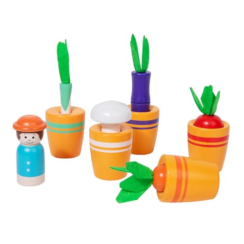 Fenteer Holzspielzeug, passendes Karotten-Puzzle, Farbsortierspielzeug, Gehirnentwicklung, frühes Lernen für, Jungen und Mädchen, Partyspielzeug von Fenteer