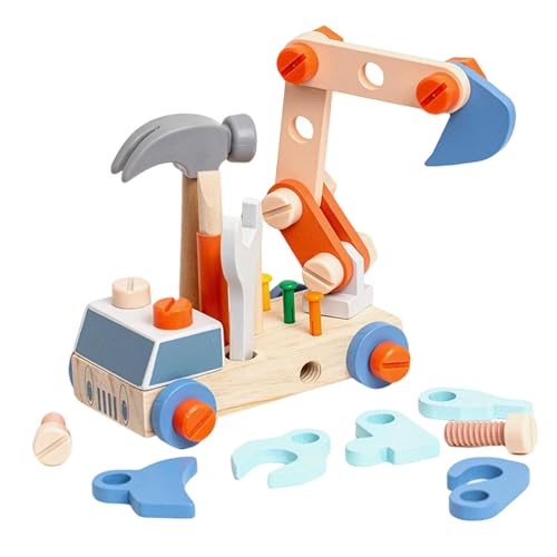 Fenteer Holzwerkzeuge Werkzeugset Urlaub Geburtstagsgeschenk Konstruktionsspielzeug Lernspielzeug für Vorschulkinder Jungen Mädchen von Fenteer