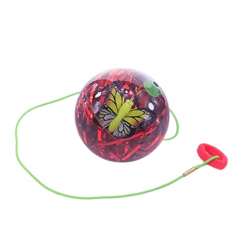 Fenteer Hüpfball mit glitzerndem Seil, kleine Geschenke, Blinkender weicher Ball, Gummi-Spielzeugball zum Geburtstag, Weihnachtsstrumpf-Geschenkartikel, Stil c von Fenteer