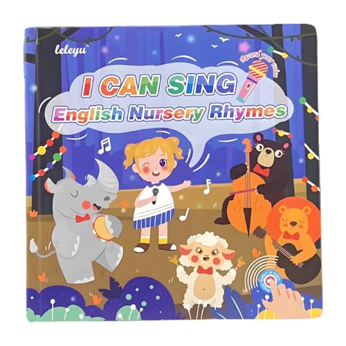 Fenteer Interaktives Klangbuch, Musikbücher, Geschenk, pädagogisches englisches Lied, Klangbuch, Kinderreime für, Jungen, Mädchen, Kinderzimmer von Fenteer