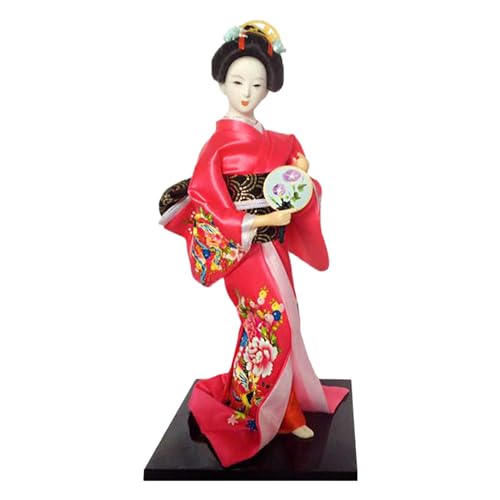 Fenteer Japanische Kimono-Geisha-Puppe, Sammlerfigur, Skulptur, Statuette, Schreibtischfigur, asiatische Statue, Kabuki-Puppe für Geburtstag, Büro, Stil c von Fenteer